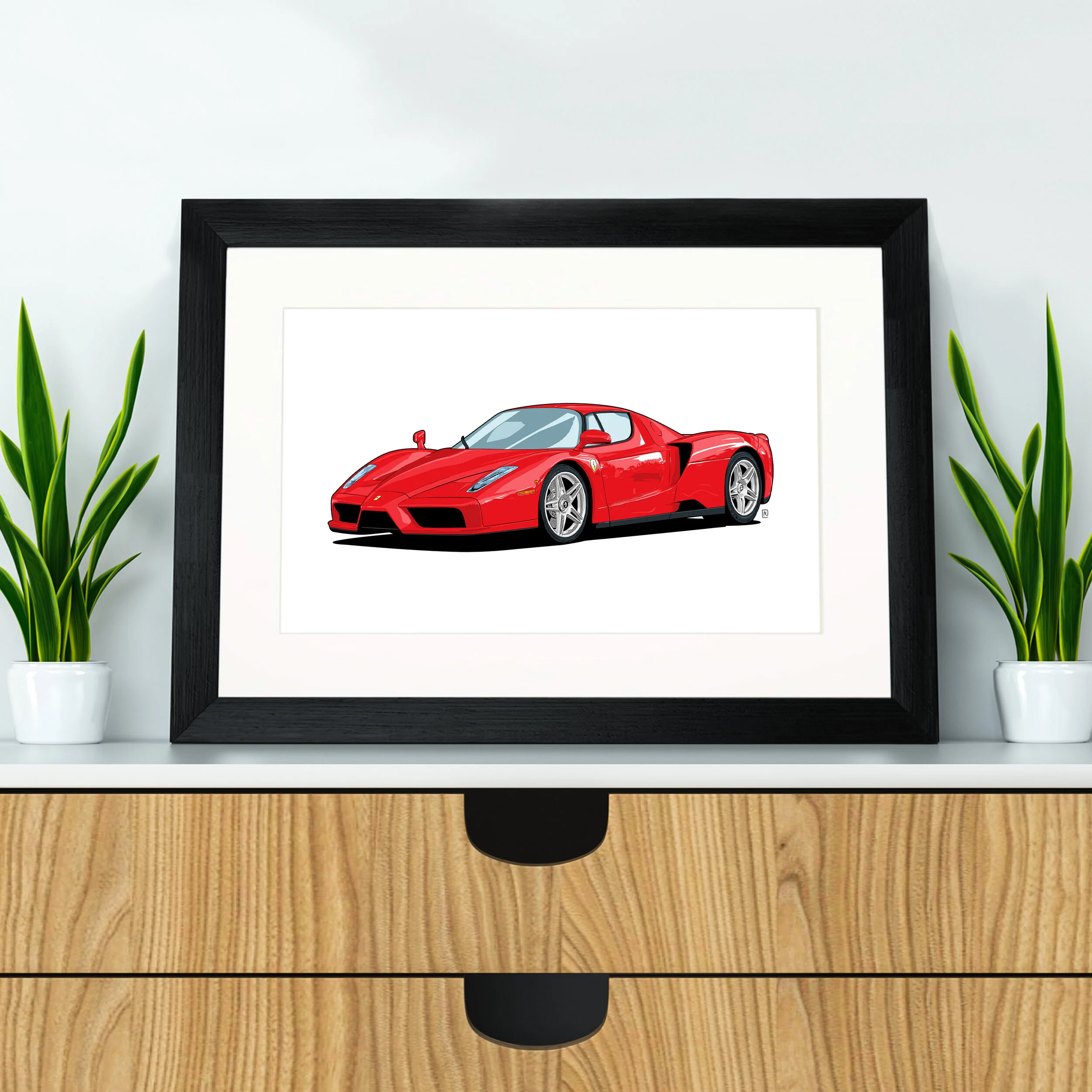 Nissan 300ZX open edition sports car artwork print - Different
